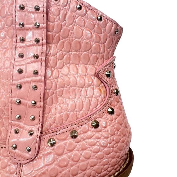 Sam Edelman Iris Western Boho Boot Pink Croc W6.5 - Picture 5 of 8